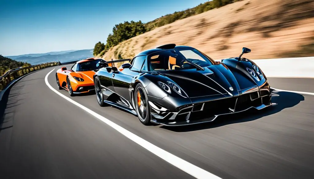 Pagani Zonda and Koenigsegg performance cars comparison